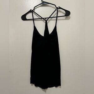 Women's - PINK by VS Black Strappy Racer Ish Tank Top - XS